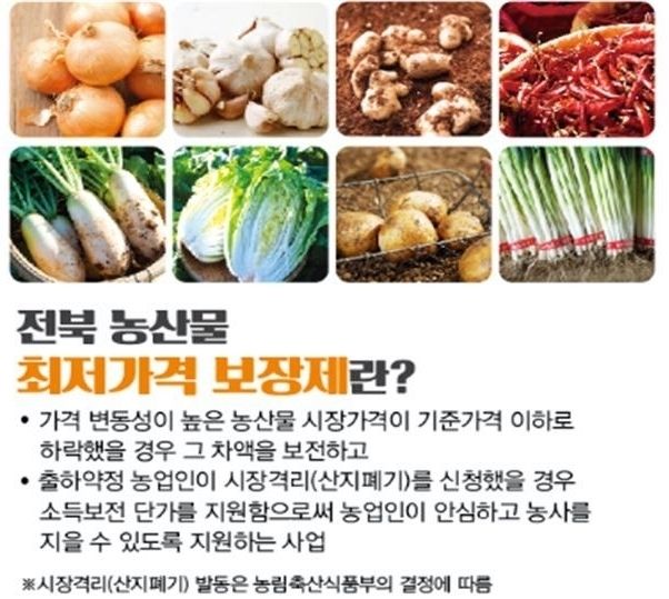 정읍시, 주요 농산물 가격안정 지원사업으로 생산비 보장(사진=정읍시청)