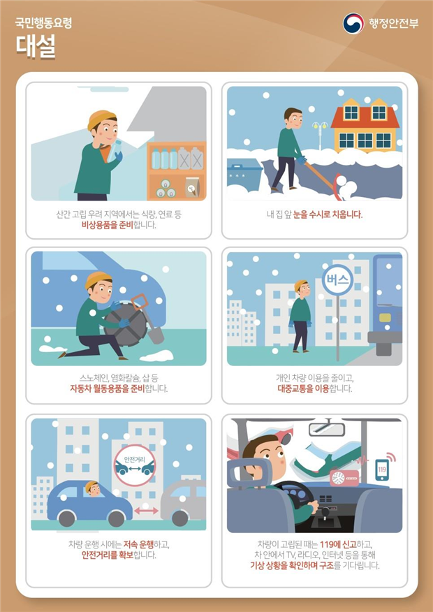 자료=대설 국민행동요령