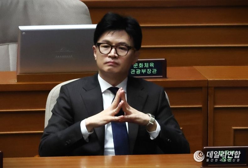 한동훈 법무부 장관이 20일 국회에서 열린 본회의에 참석하고 있다. /사진=연합뉴스