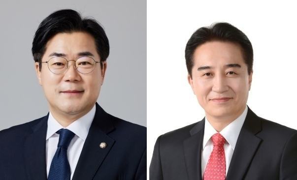 (왼쪽부터) 박찬대(더불어민주당), 정승연(국민의힘) 인천 연수구갑 후보. 