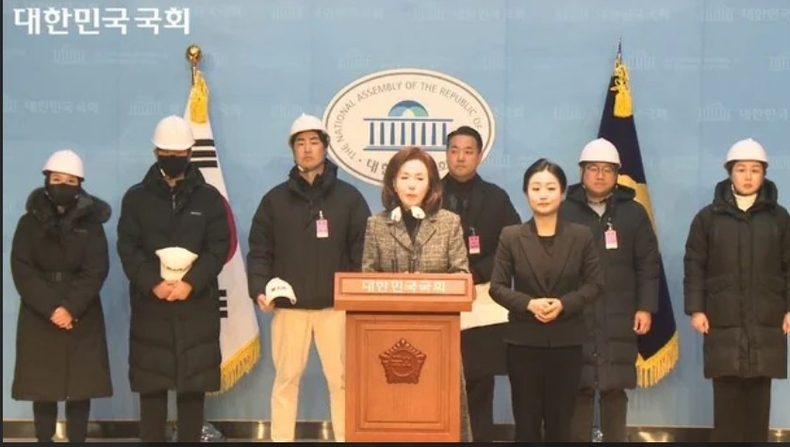 윤 대통령의 체포를 막겠다고 출범한 반공청년단. /사진=국회방송 캡처