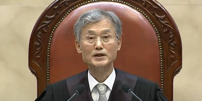 이재명 더불어민주당 대선 후보에 대한 파기환송 주문 언급하는 조희대 대법원장