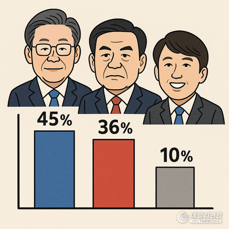 한국갤럽이 진행한 대선 여론조사. /사진=AI 이미지 생성