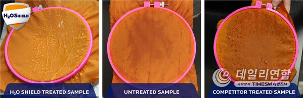 H2O Shield provides excellent water resistance for textiles, achieving results of 80 or over on the AATCC TM22 spray repellency test. (PRNewsFoto/Microban International) H2O Shield provides excellent water resistance for textiles, achieving results of 80 or over on the AATCC TM22 spray repellency test. (PRNewsFoto/Microban International)