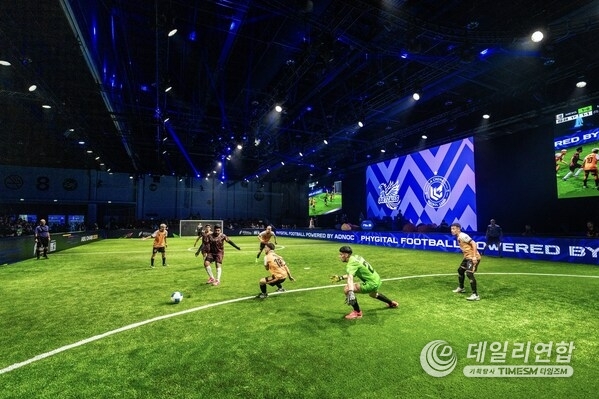 Phygital athletes competing in the physical side of Phygital Football Phygital athletes competing in the physical side of Phygital Football