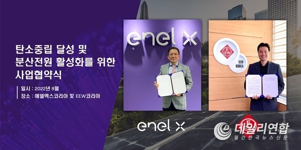에넬엑스코리아, EEW코리아와 전력망 탈탄소화를 위한 신재생에너지 태양광 발전 계약 체결