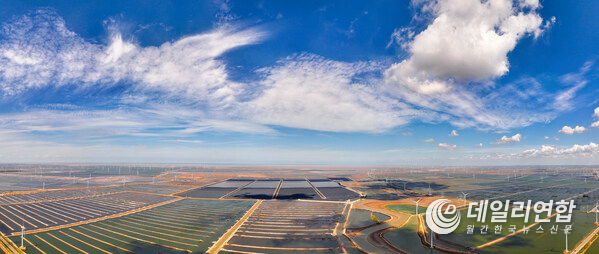 Tangy Solar's 500 MW fishery-photovoltaic complementary project in Hekou District's Blue Economic Development Zone, Dongying.