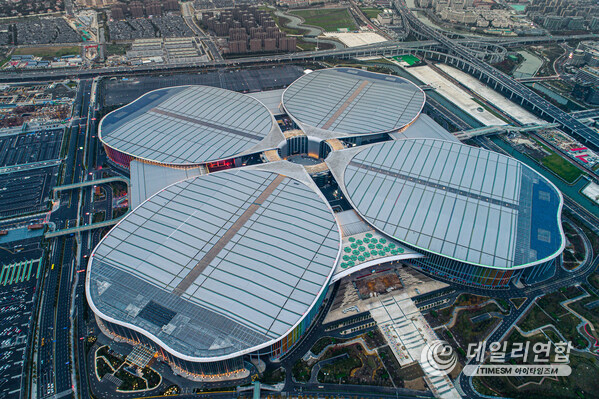 A glimpse of the National Exhibition and Convention Center in Shanghai, the venue of the annual CIIE