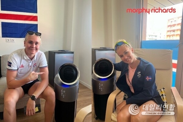 Athletes are using Morphy Richards' upcoming ductless portable air conditioners in the Paris Olympic Village ahead of their release, and the photo is authorized by the athletes.