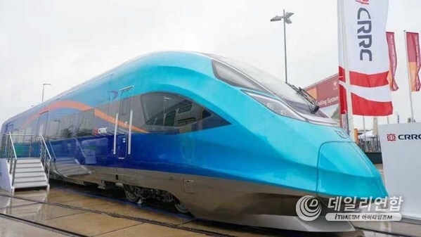 CRRC Launches the CINOVA H2 New Energy Intelligent Intercity Train at InnoTrans 2024.