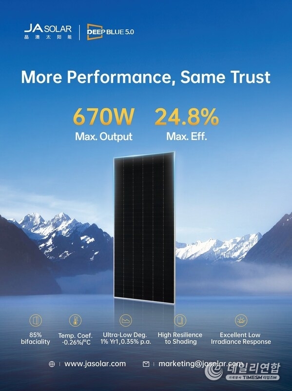 JA 솔라의 DeepBlue 5.0, 변동성 커진 글로벌 태양광 시장에서 검증된 투자 신뢰성 입증