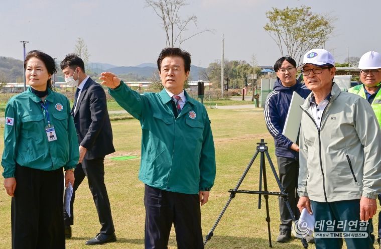 진주시, 송백파크골프장 야간조명 불 밝혀