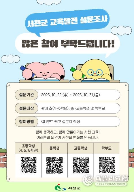 교육발전 종합계획 위한 군민 설문조사