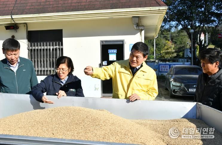 정철원 담양군수, 공공비축미 산물벼 수매현장 방문