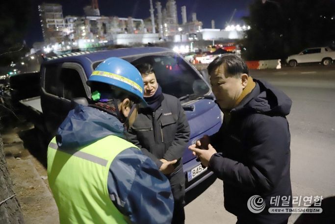 김종훈 구청장 새벽시간 노동자 현장 방문